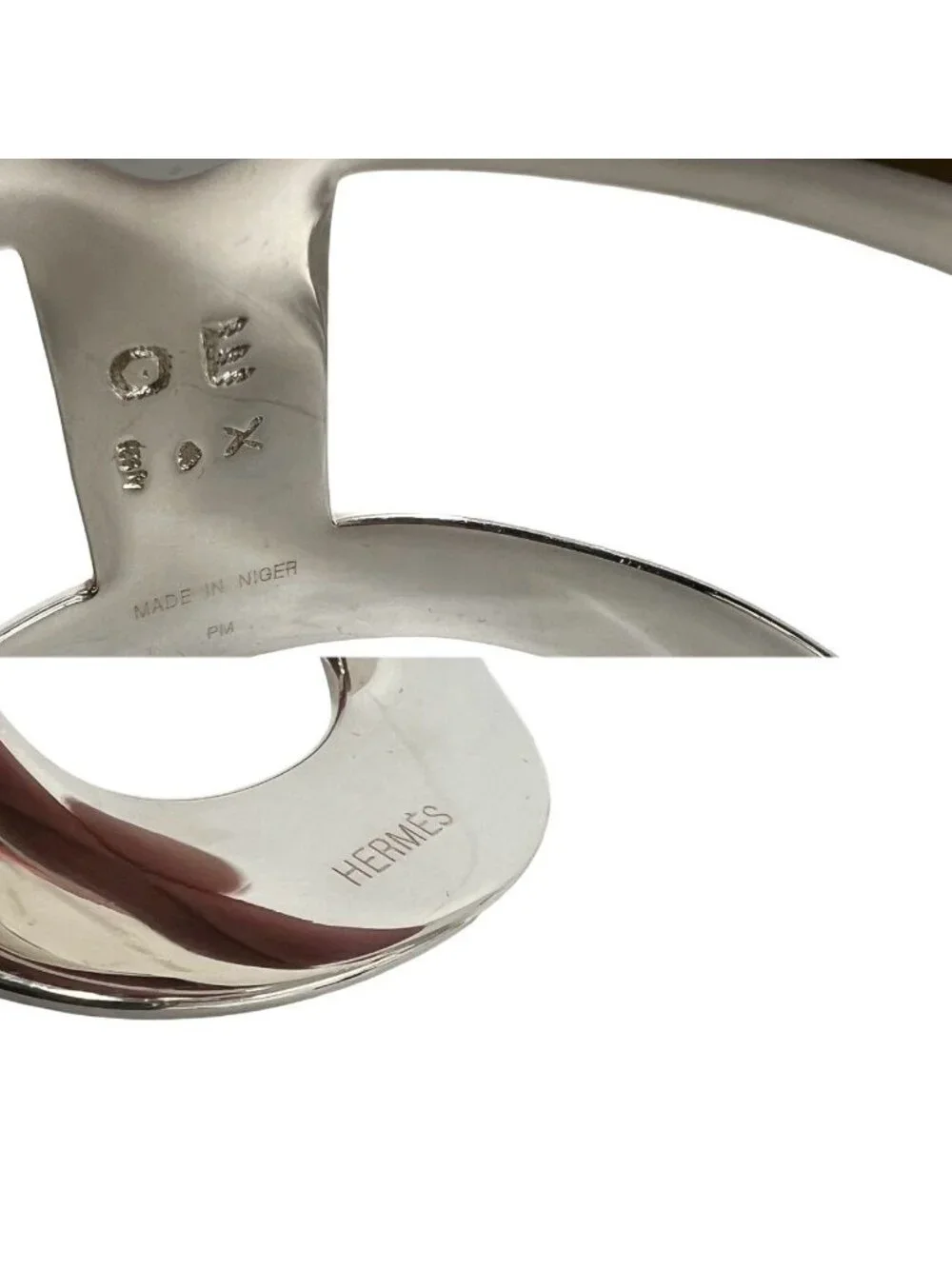 Hermes Vintage Touareg Bangle 925 Sterling Silver Bracelet